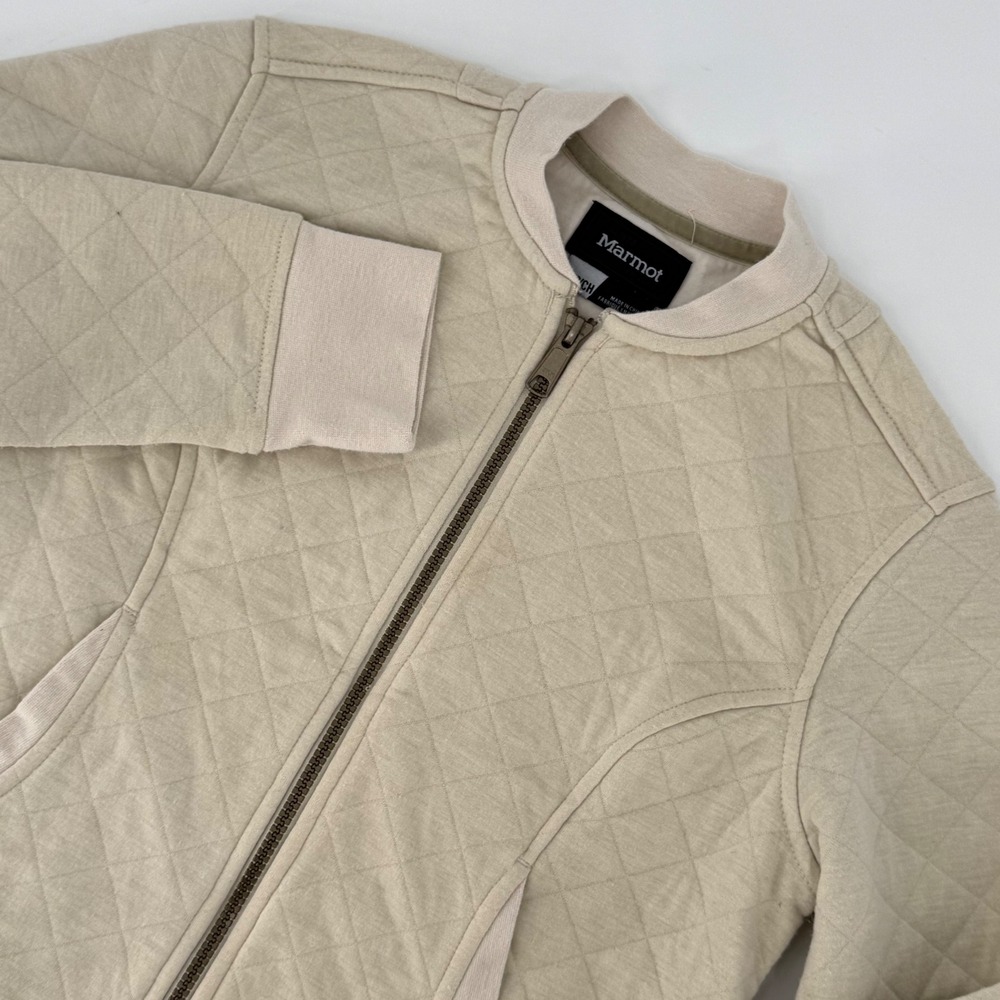Marmot Women's Quilted Zip Jacket Small Neutral Lightweight